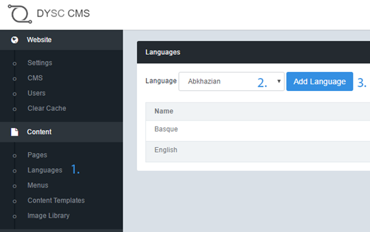 adding a language to cms