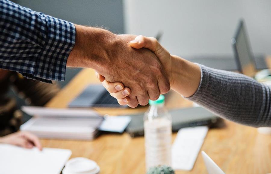 Professional handshake at dysc