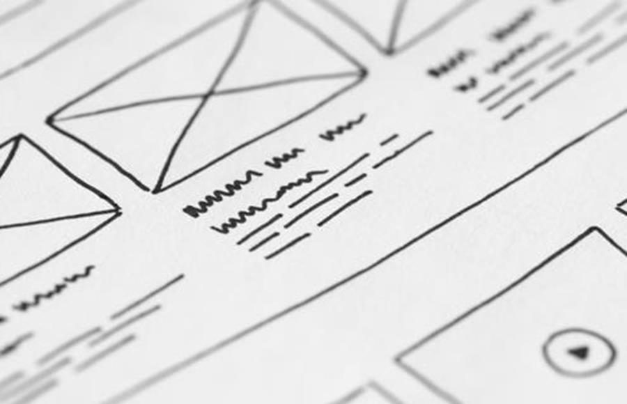 Web designs planning scribbles